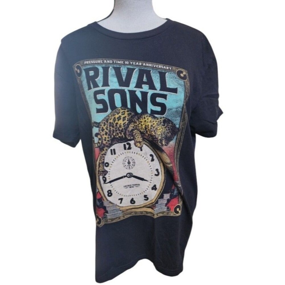 Rival Sons 'Pressure and Time' Band Tee 2021 10th Anniversary 2 Sides Size M